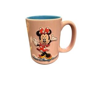 Walt Disney World Pink Authentic Minnie Mouse 3D 16 oz Collectible Ceramic Mug